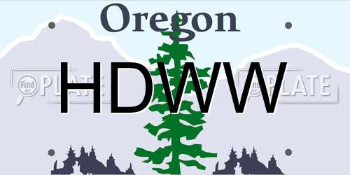 HDWW Oregon License Plate