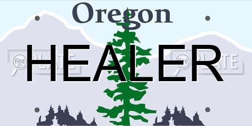 HEALER Oregon License Plate