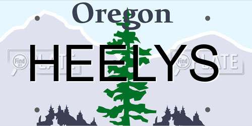 HEELYS Oregon License Plate