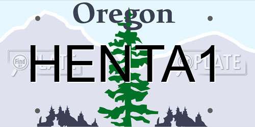HENTA1 Oregon License Plate