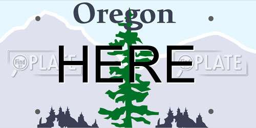 HERE Oregon License Plate