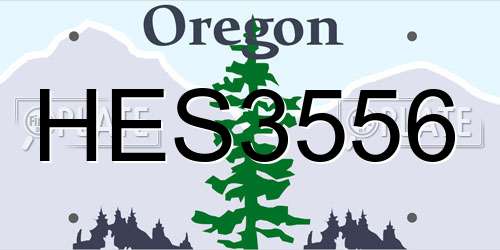 HES3556 Oregon License Plate