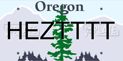 HEZTTTT Oregon License Plate