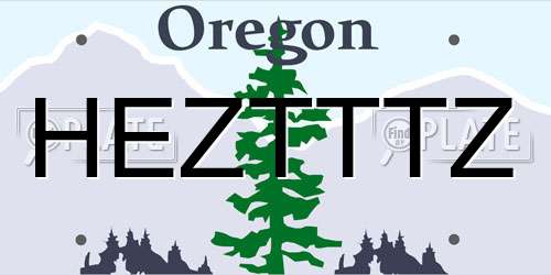 HEZTTTZ Oregon License Plate