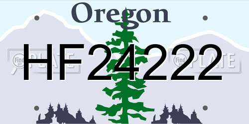 HF24222 Oregon License Plate