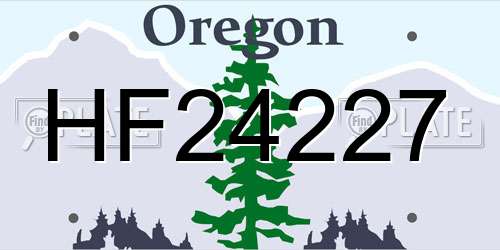 HF24227 Oregon License Plate