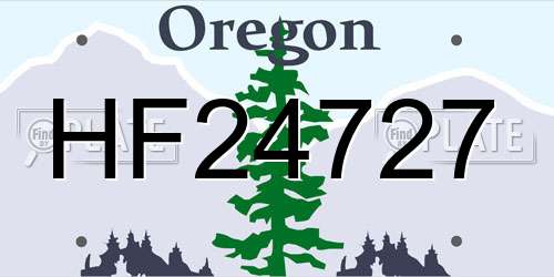 HF24727 Oregon License Plate