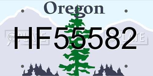 HF55582 Oregon License Plate