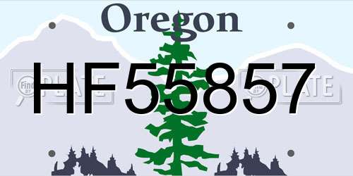 HF55857 Oregon License Plate