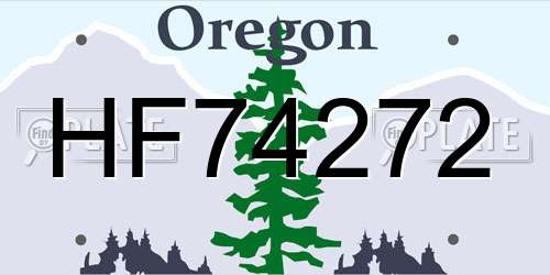 HF74272 Oregon License Plate