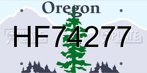HF74277 Oregon License Plate