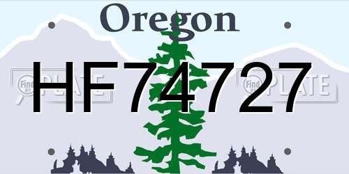 HF74727 Oregon License Plate