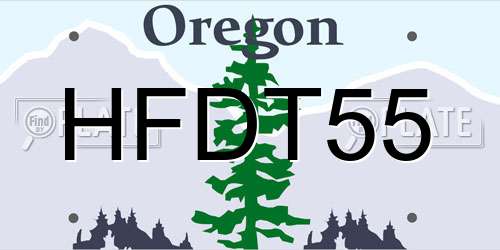 HFDT55 Oregon License Plate