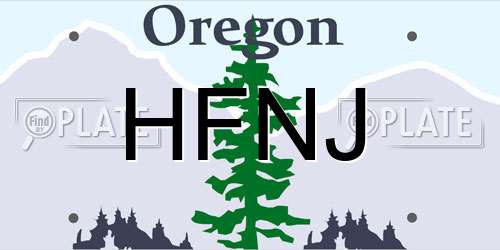 HFNJ Oregon License Plate