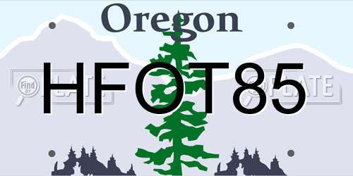 HFOT85 Oregon License Plate