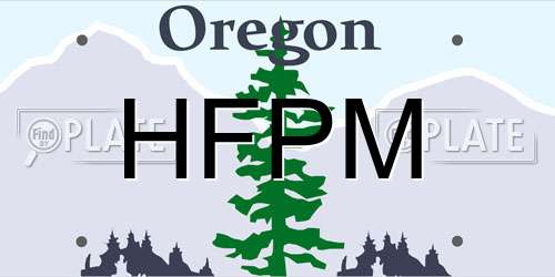 HFPM Oregon License Plate