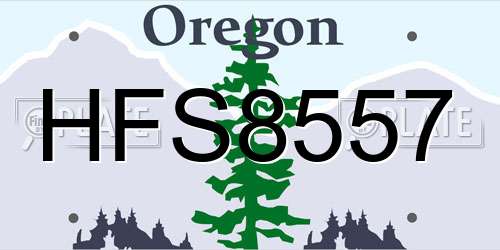 HFS8557 Oregon License Plate
