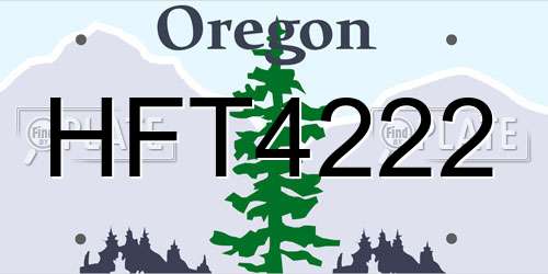HFT4222 Oregon License Plate