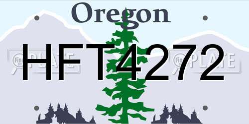 HFT4272 Oregon License Plate