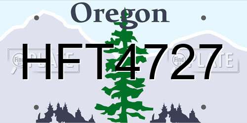 HFT4727 Oregon License Plate