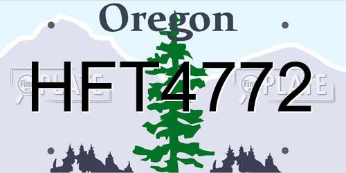 HFT4772 Oregon License Plate