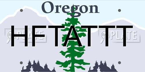 HFTATTT Oregon License Plate