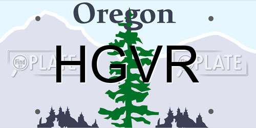 HGVR Oregon License Plate