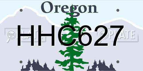 HHC627 Oregon License Plate