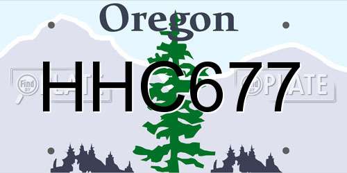 HHC677 Oregon License Plate