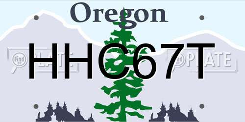 HHC67T Oregon License Plate