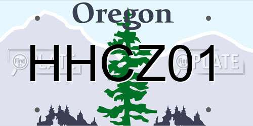 HHCZ01 Oregon License Plate