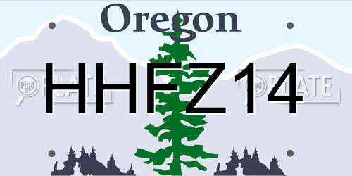 HHFZ14 Oregon License Plate