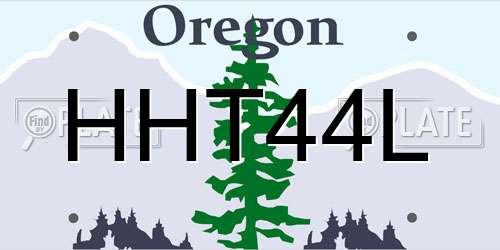 HHT44L Oregon License Plate