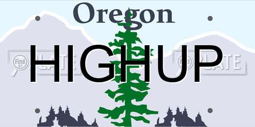 HIGHUP Oregon License Plate