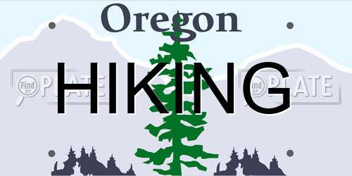 HIKING Oregon License Plate