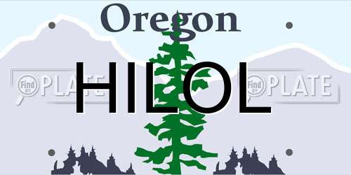 HILOL Oregon License Plate