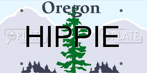HIPPIE Oregon License Plate