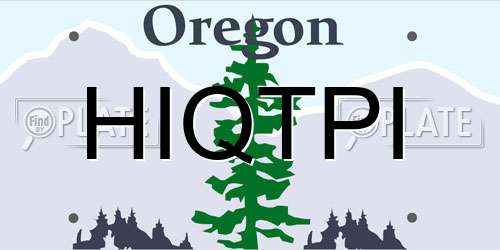 HIQTPI Oregon License Plate