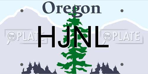 HJNL Oregon License Plate