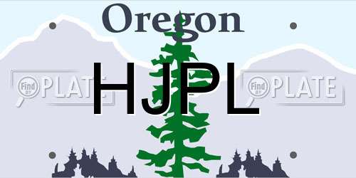 HJPL Oregon License Plate