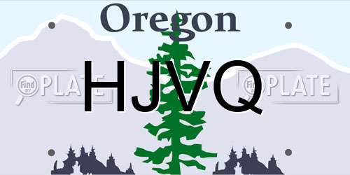 HJVQ Oregon License Plate
