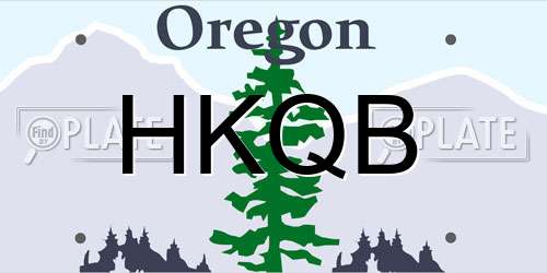 HKQB Oregon License Plate