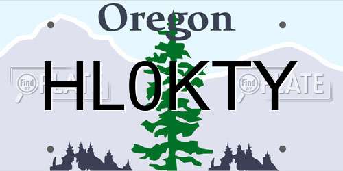 HL0KTY Oregon License Plate