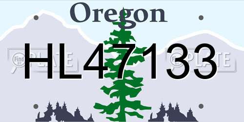 HL47133 Oregon License Plate