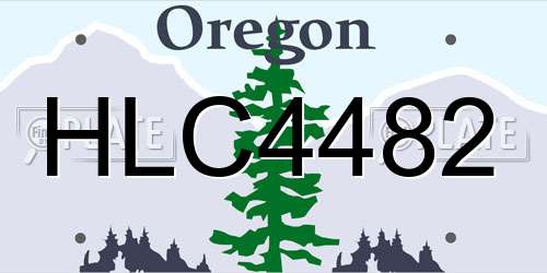 HLC4482 Oregon License Plate
