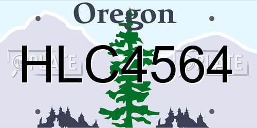 HLC4564 Oregon License Plate