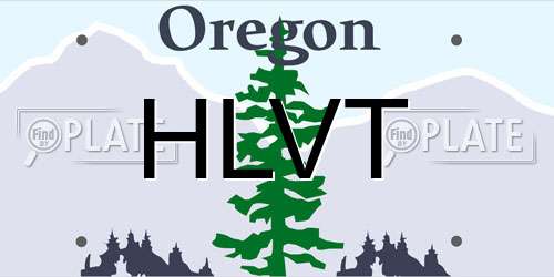 HLVT Oregon License Plate