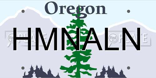 HMNALN Oregon License Plate