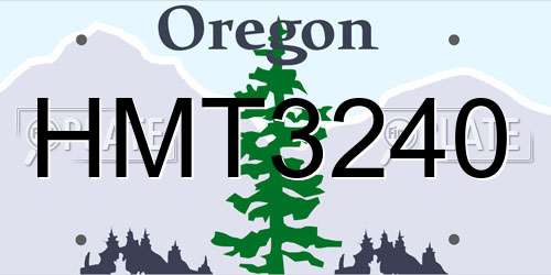 HMT3240 Oregon License Plate