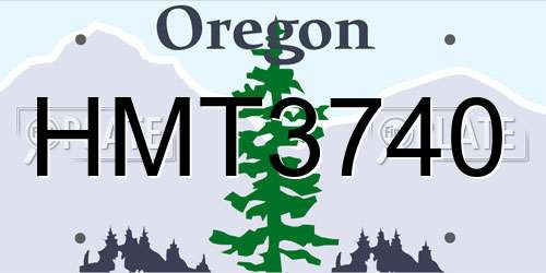 HMT3740 Oregon License Plate